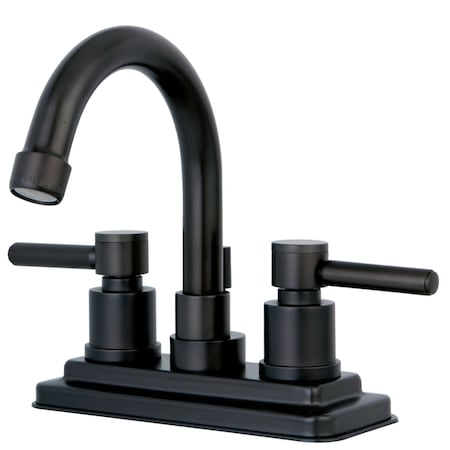 Kingston Brass KS8665DL Concord 4" Centerset Bathroom Faucet W/ Brass Pop-Up, Bronze KS8665DL